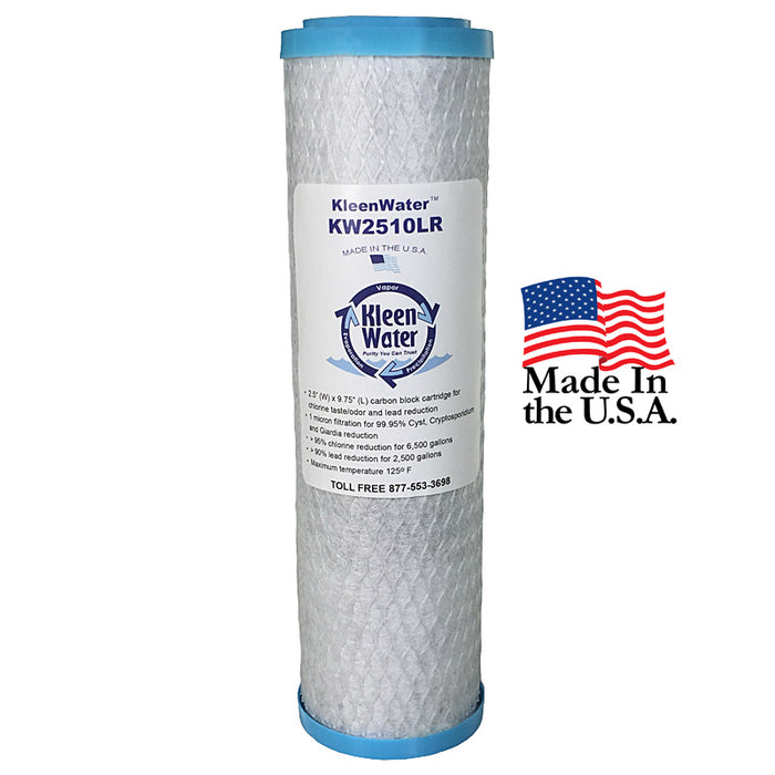 Lead Removal Solid Activated Carbon Block Water Filter Cartridge - Kleenwater