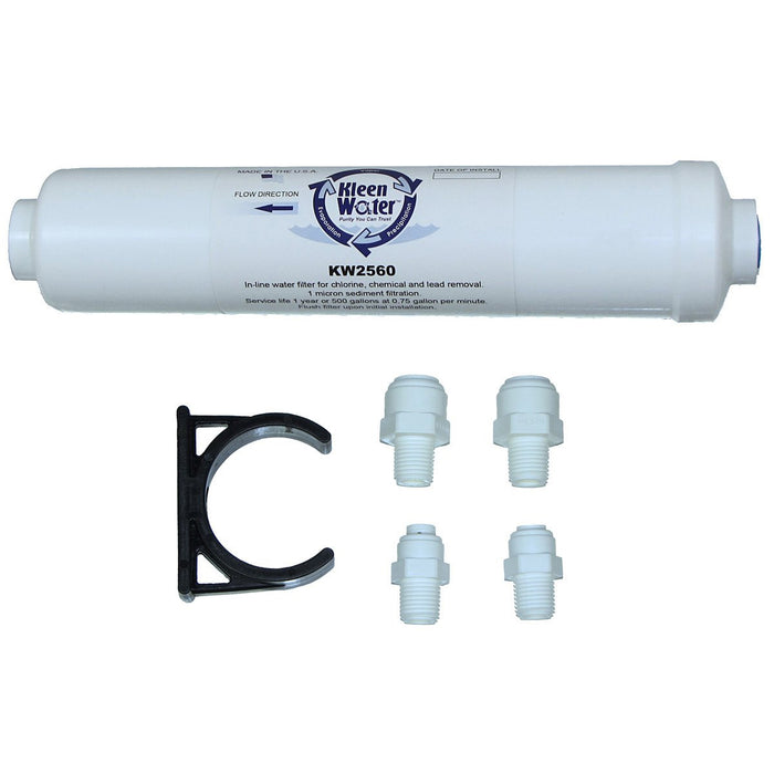 Inline Refrigerator Water Filter 1/4 and 3/8 Connections