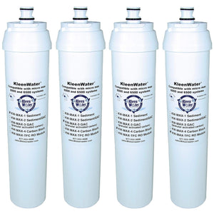 KleenWater Filters and Membrane Compatible with Micro Max 6500, Set of 4