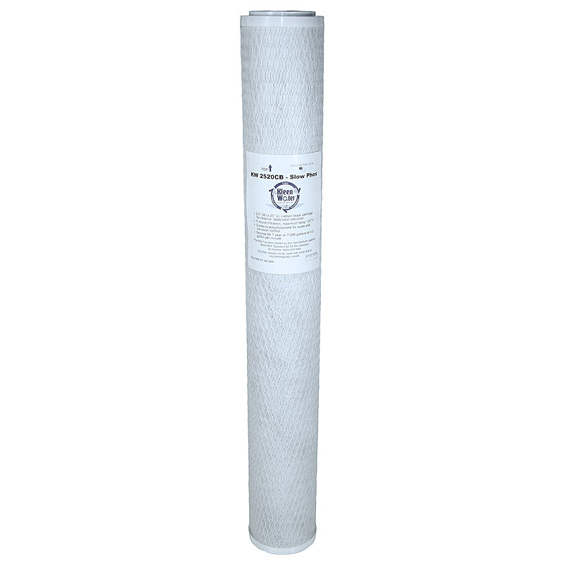 KleenWater Polyphosphate Carbon Anti-Scale Water Filter Cartridge (USA) - 2.5 x 20 Inch