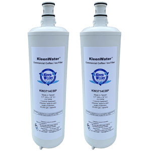 KleenWater Commercial Coffee / Ice Machine Filter Compatible with HF20-MS, HF25-MS, HF25-S, HF25-S-SR, HF27-S, Set of 2