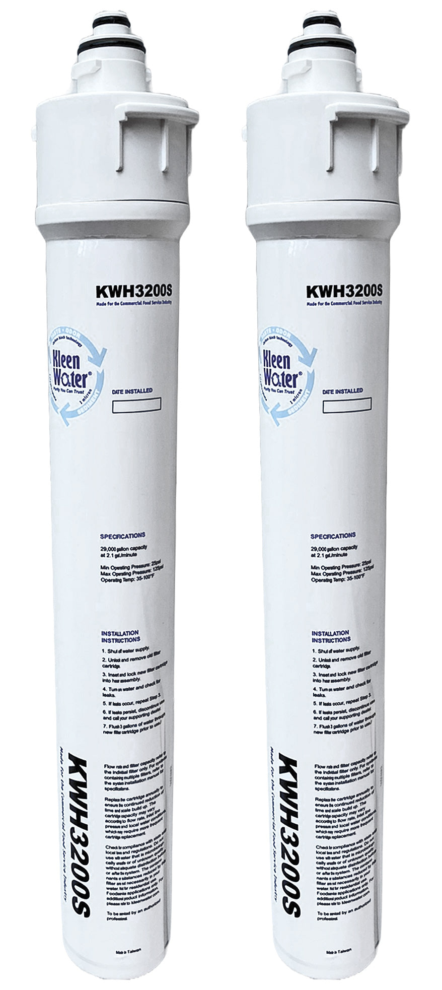 Hoshizaki 4HC-H (H9655-11) Food Service Compatible Replacement Water Filter - Twin Set
