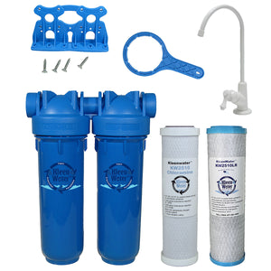 Drinking Water Filter, Lead Chloramine Chlorine Sediment, White Faucet