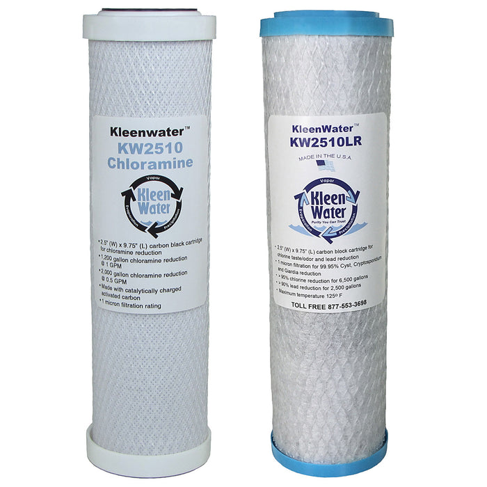Kleenwater KW1000 Filtration System Replacement Cartridge, Set of 2