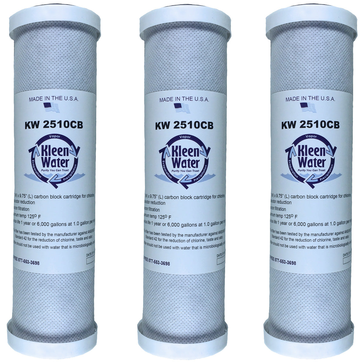 3 Watts (WCBCS975RV) Compatible Carbon Block Water Filter Cartridges