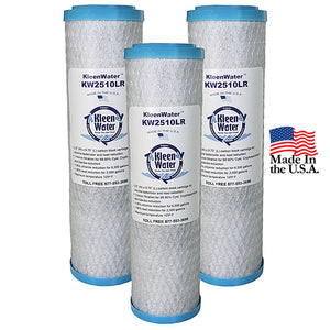 Three Whirlpool WHKF-DB2 / WHKF-DB1 Compatible Carbon Block Filters