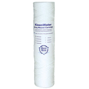 String Wound Water Sediment Filter Cartridge, 2.5 x 9.75 - Kleenwater