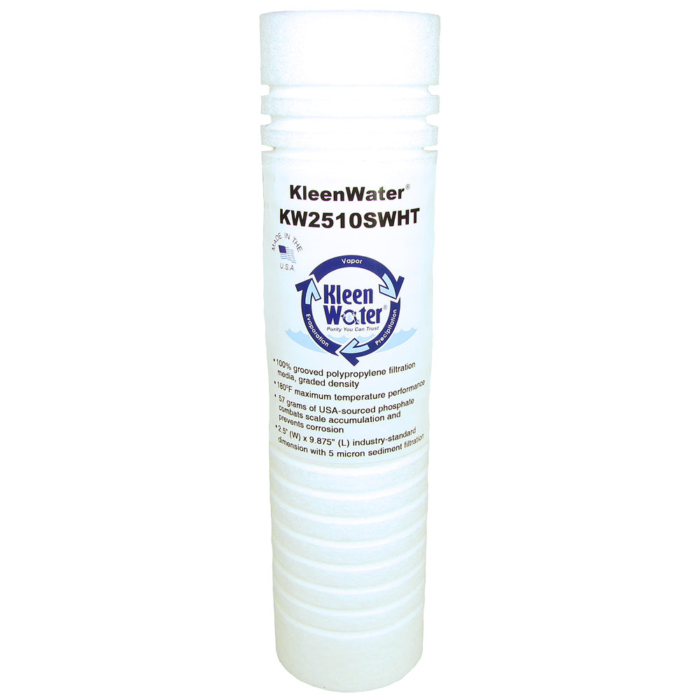 High Temperature Anti-Scale Polypropylene Water Filter Replacement Cartridge - 2.5 x 9.75 inch