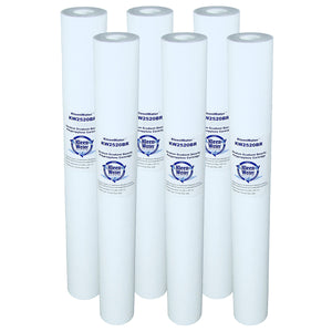 Six PX20-20 GE Compatible Water Filters - 2.5 x 20 Inch - 20 Micron