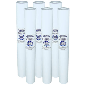 Six PX05-20 GE Compatible Water Filters - 2.5 x 20 Inch - 5 Micron