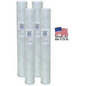 Four Activated Carbon Block Water Filter Cartridges 2.5 x 20 Inch