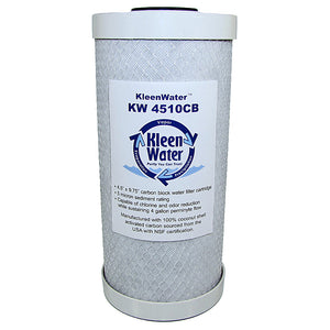 Carbon Block Water Filter Cartridge - 4.5 x 10 Inch - 5 Micron - Kleenwater