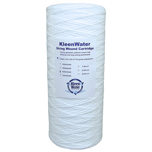 String Wound Water Filter, Sediment Replacement Cartridge, 4.5 x 9.75 - Kleenwater