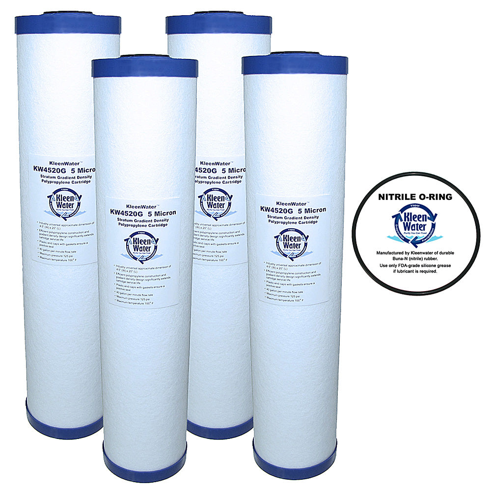 KW4520G 4.5 x 20 Meltblown Replacement Cartridges (4) with Oring