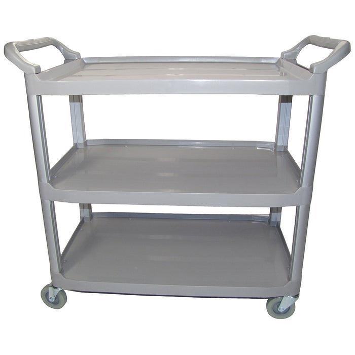 Gray Crayata 3 Shelf Rolling Utility Cart, 350 Pound Weight Capacity, 33L x 17W x 38H (Inches)