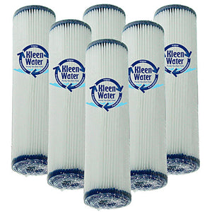 Six FXWPC GE Compatible Water Filters - Pleated 20 Micron Cartridges