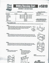 Small Black Crayata 3 Shelf Rolling Utility Cart, Made in USA,  31 1/4L x 16 1/2W x 36 1/4H (inches)